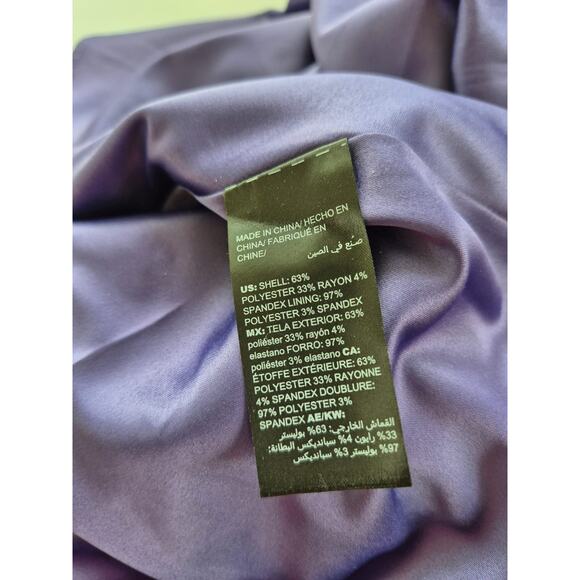 White House Black Market Dress Sz 6 Lavender Fit & Flare Keyhole Front Career - Picture 8 of 8